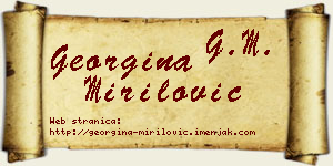 Georgina Mirilović vizit kartica